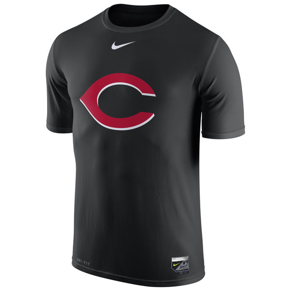 MLB Men Cincinnati Reds Nike Authentic Collection Legend Logo 1.5 Performance TShirt  Black-0